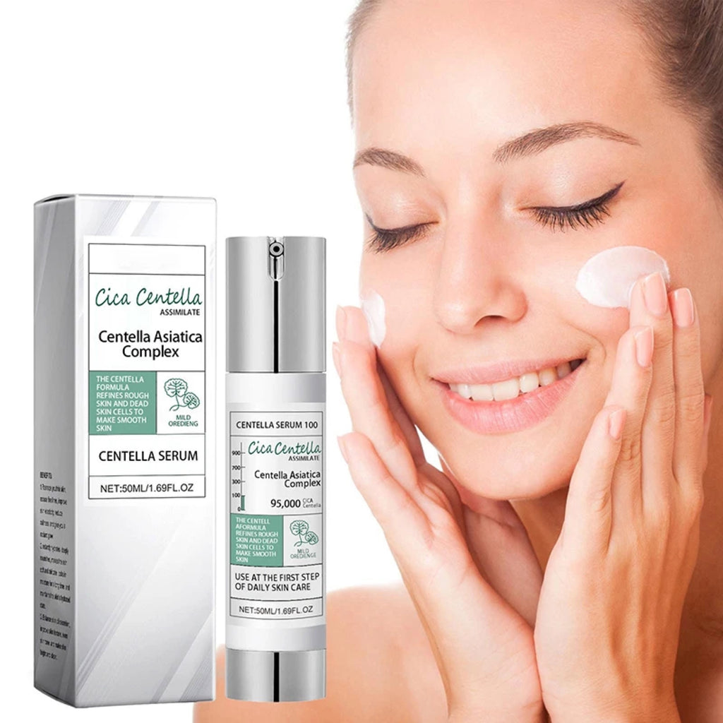 Aplicación Cica Centella Microneedle Serum — demo en piel