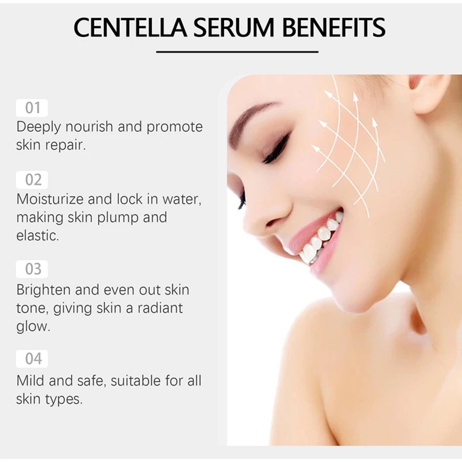 Cica Centella Serum Benefits — nutre, hidrata, ilumina, calma