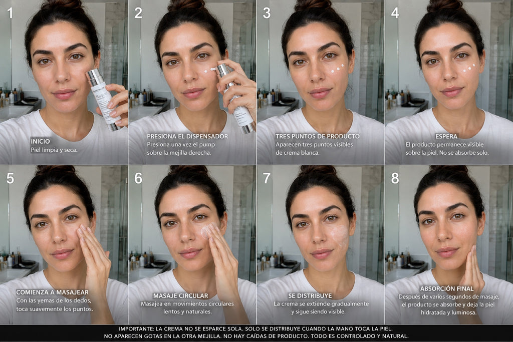 8 pasos de aplicación del Cica Centella Microneedle Serum por Victoria