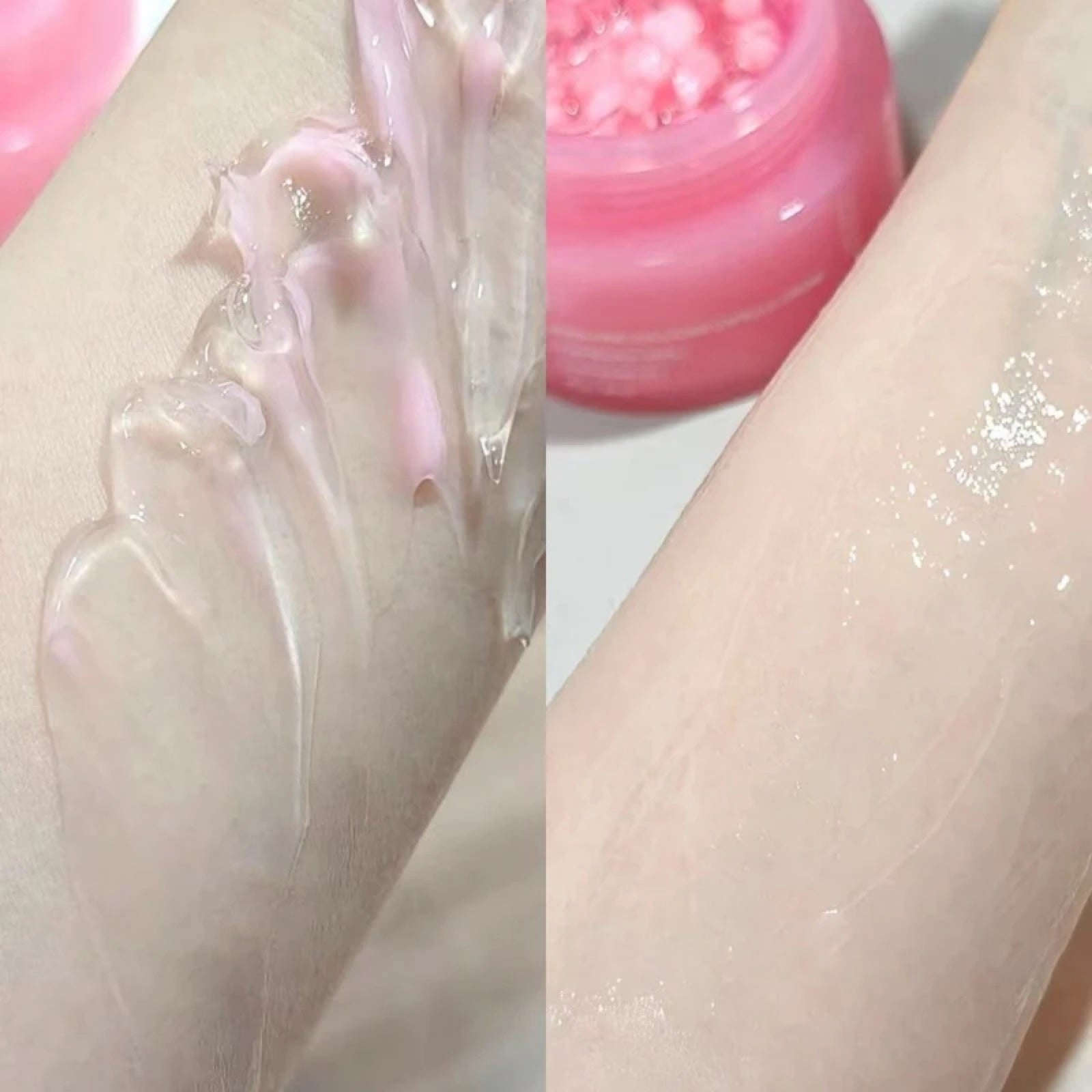 Textura cloud de la crema sobre la piel — swatches