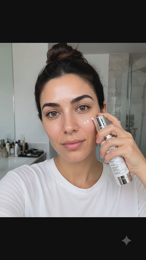 Victoria aplicando el Cica Centella Microneedle Serum — demostración completa